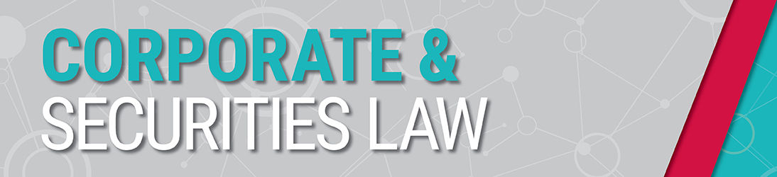 Corporate & Securities Law Network November Legal Update (Nov. 12)